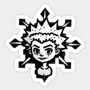 Dark snowflake Sticker